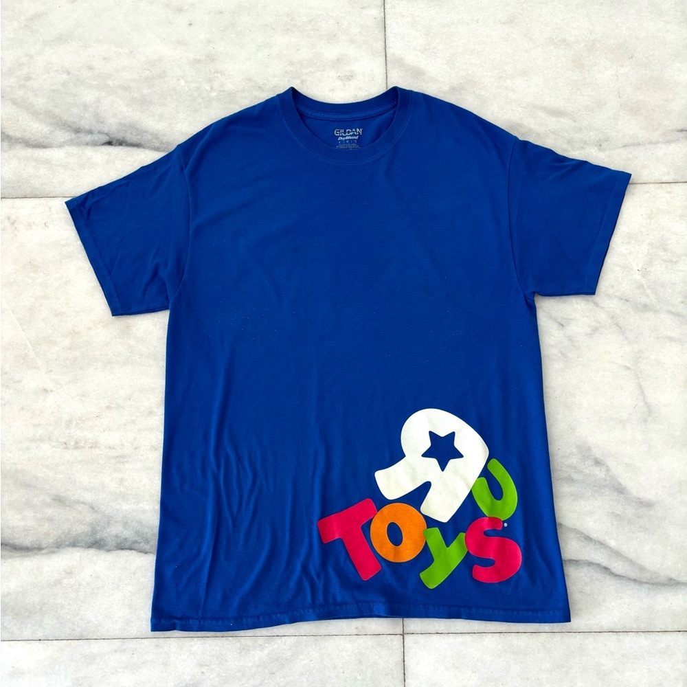 90s Gildan Toys R Us T Shirt Blue Employee Short Slv Logo Graphic Cotton Mens L
